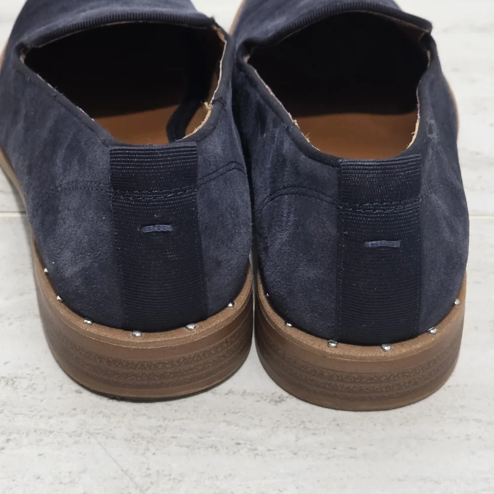 Franco Sarto Blue Suede Loafers Size 6 - Picture 3 of 7